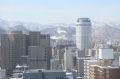 Aussicht auf unser Hotel und Schanze